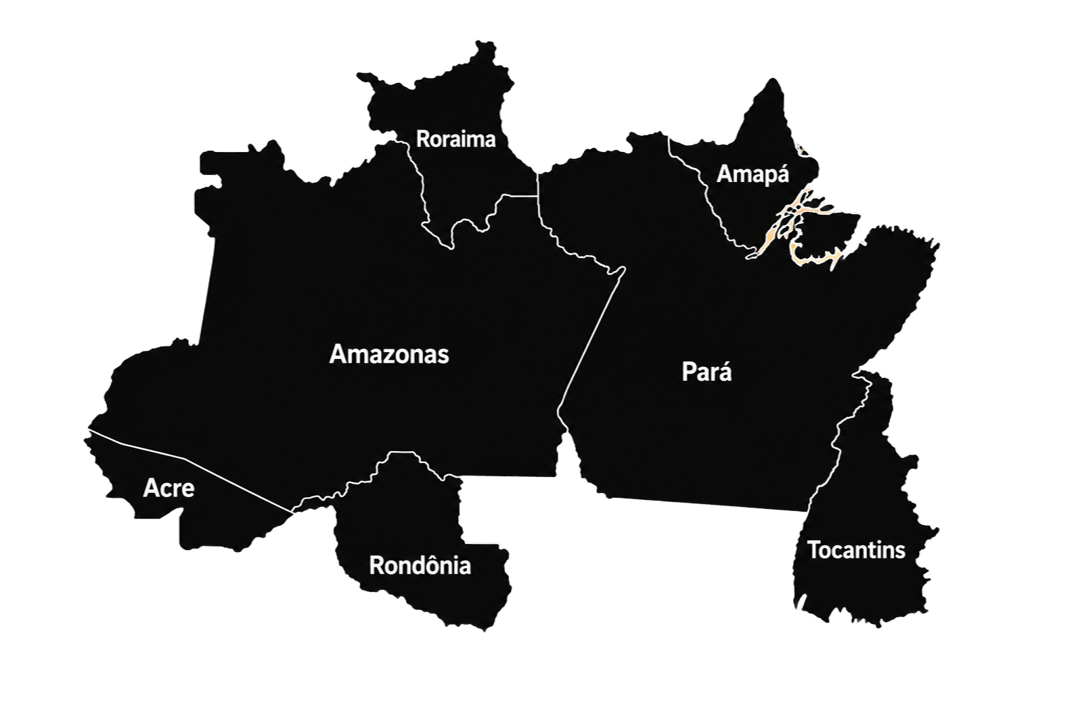 Mapa Região Norte do Brasil